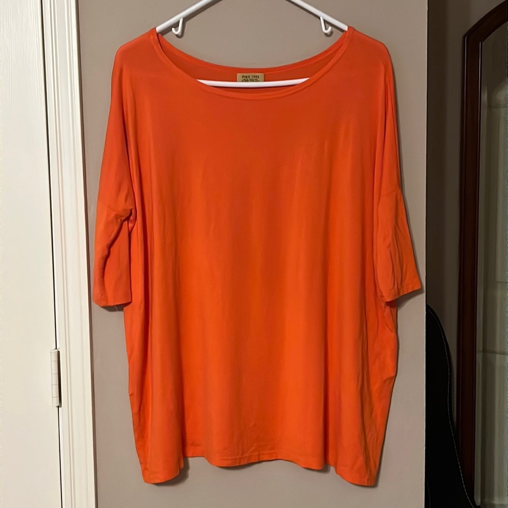 Piko 1988 3/4 sleeve orange top